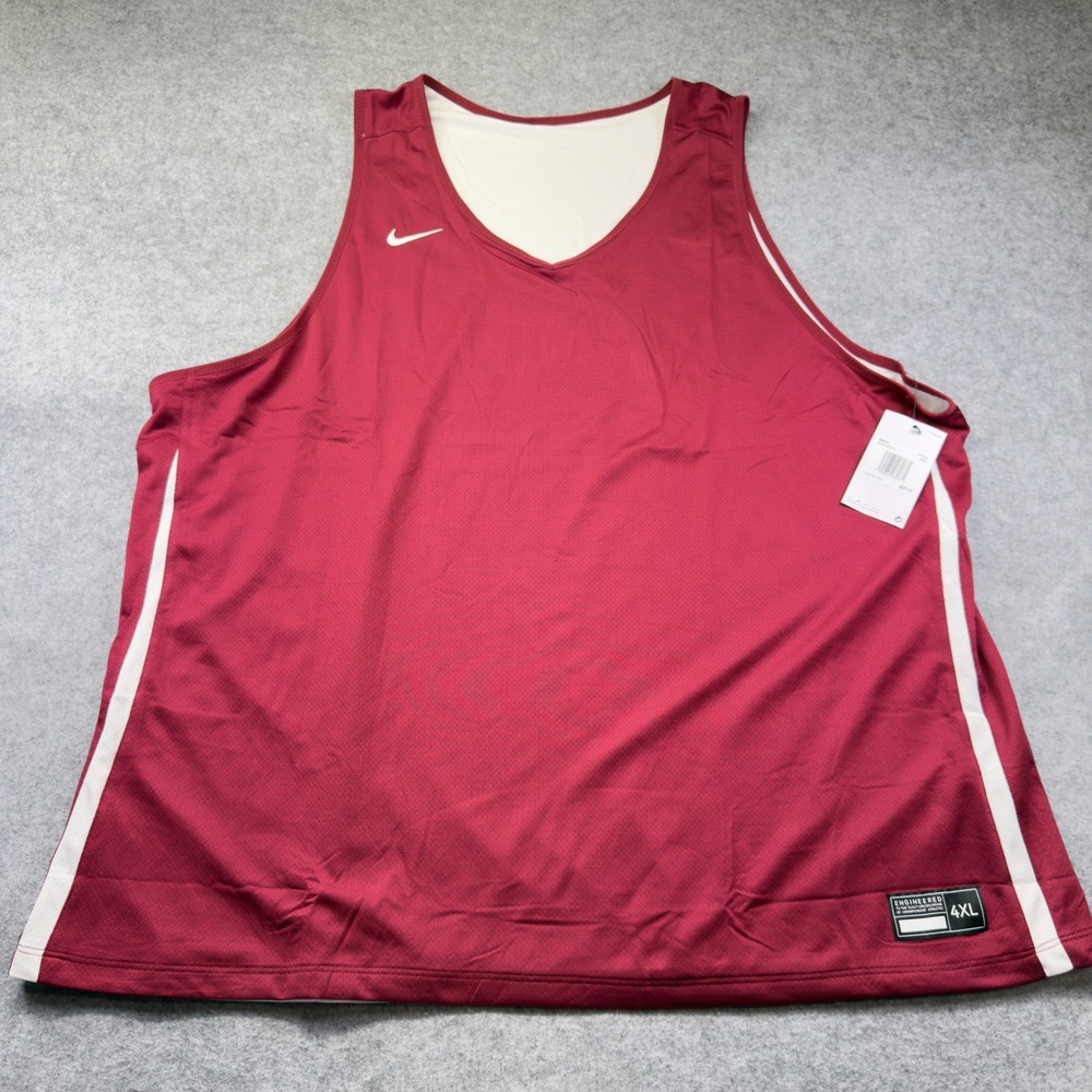 Nike Basketball Tank Top Men 4XL Red NEW Reversible Mesh Athletic Jersey